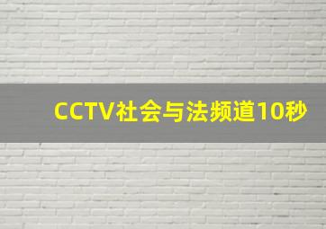 CCTV社会与法频道10秒