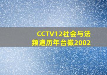 CCTV12社会与法频道历年台徽2002