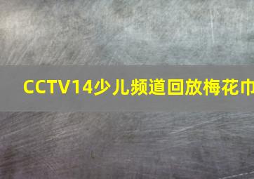 CCTV14少儿频道回放梅花巾