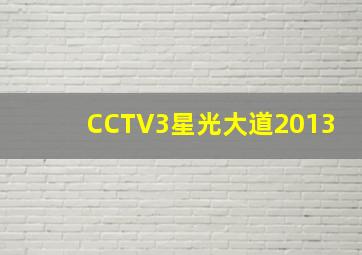 CCTV3星光大道2013