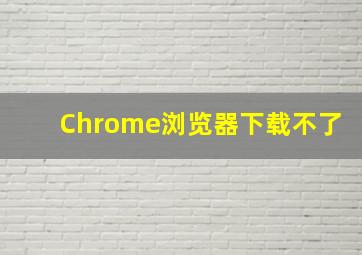 Chrome浏览器下载不了