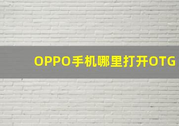 OPPO手机哪里打开OTG