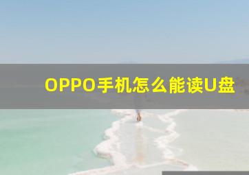 OPPO手机怎么能读U盘