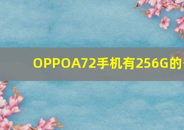 OPPOA72手机有256G的么