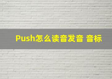 Push怎么读音发音 音标