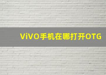 ViVO手机在哪打开OTG