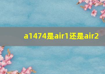 a1474是air1还是air2