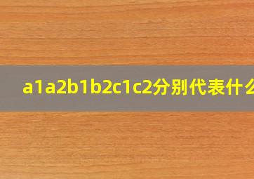 a1a2b1b2c1c2分别代表什么车