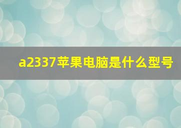 a2337苹果电脑是什么型号