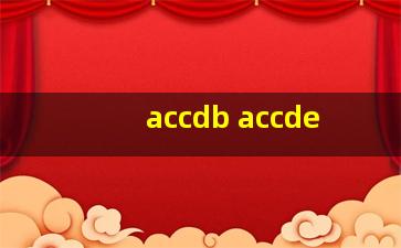 accdb accde