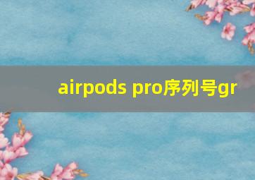 airpods pro序列号gr