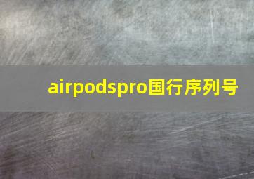 airpodspro国行序列号