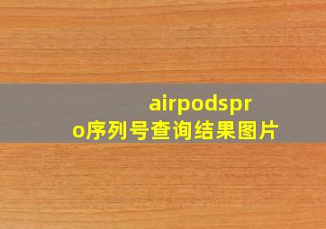 airpodspro序列号查询结果图片