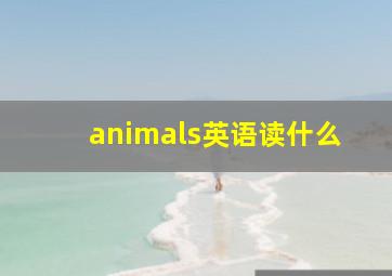 animals英语读什么