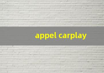 appel carplay