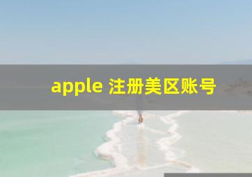 apple 注册美区账号