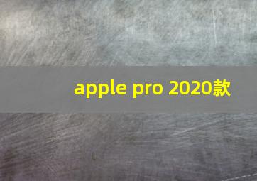 apple pro 2020款