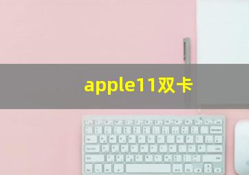 apple11双卡