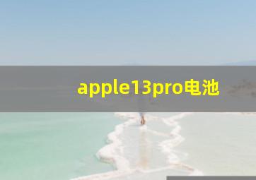 apple13pro电池