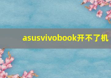 asusvivobook开不了机