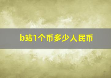 b站1个币多少人民币