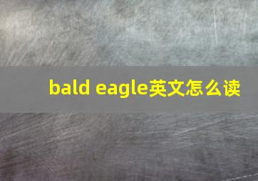 bald eagle英文怎么读