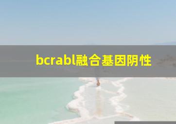 bcrabl融合基因阴性