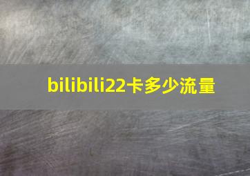 bilibili22卡多少流量