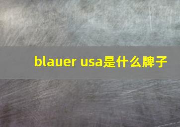 blauer usa是什么牌子