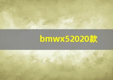 bmwx52020款