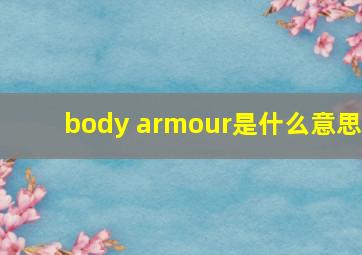 body armour是什么意思