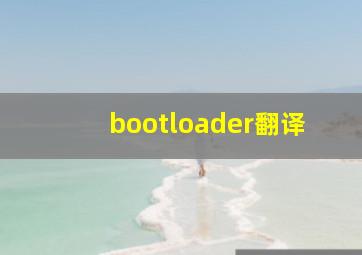 bootloader翻译