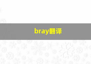 bray翻译