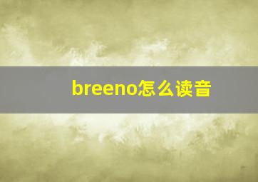 breeno怎么读音