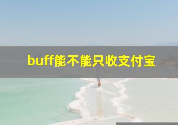 buff能不能只收支付宝