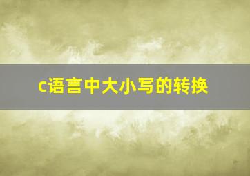 c语言中大小写的转换