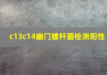 c13c14幽门螺杆菌检测阳性