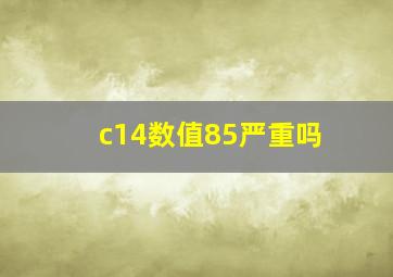 c14数值85严重吗