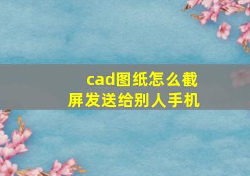 cad图纸怎么截屏发送给别人手机