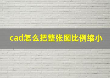 cad怎么把整张图比例缩小