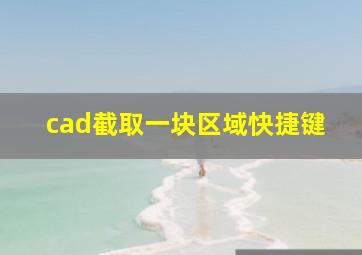 cad截取一块区域快捷键