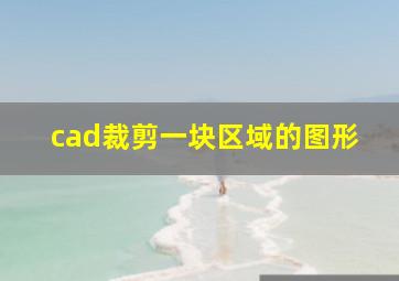 cad裁剪一块区域的图形