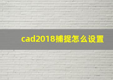 cad2018捕捉怎么设置