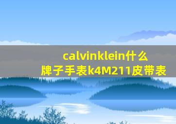 calvinklein什么牌子手表k4M211皮带表