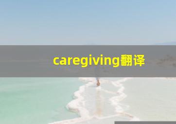 caregiving翻译