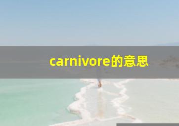 carnivore的意思