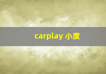 carplay 小度