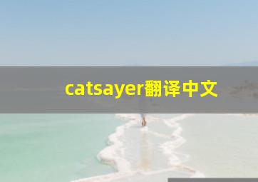 catsayer翻译中文