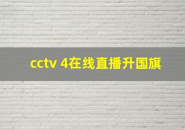 cctv 4在线直播升国旗