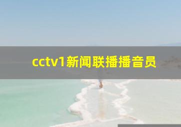 cctv1新闻联播播音员